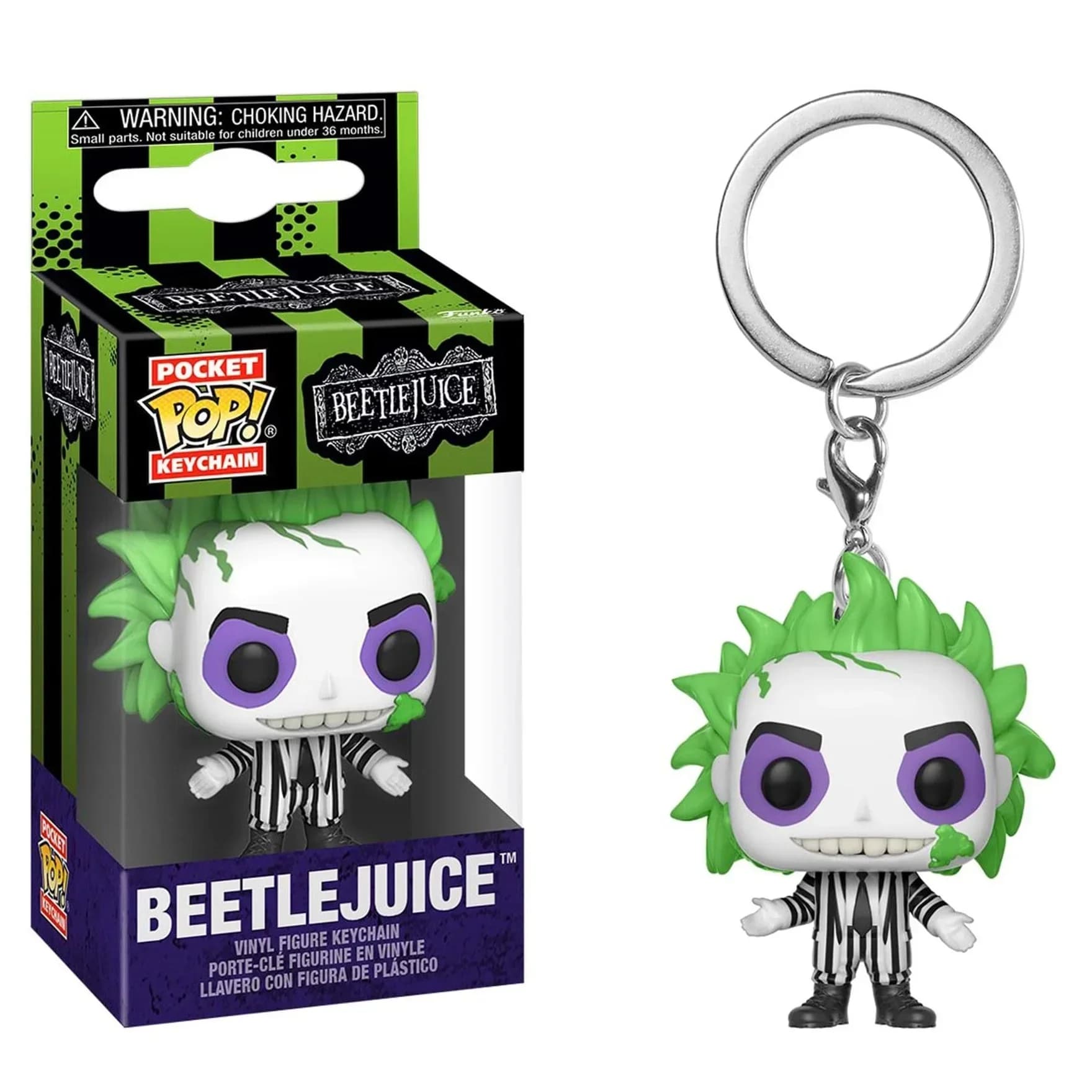 2026 Nuovi FUNKO POP Film BEETLEJUICE KEYCHAIN GIOCATTOLO Action Figure Bambole Film BEETLE JUICE KEYRING Giocattoli Regali per I Bambini
