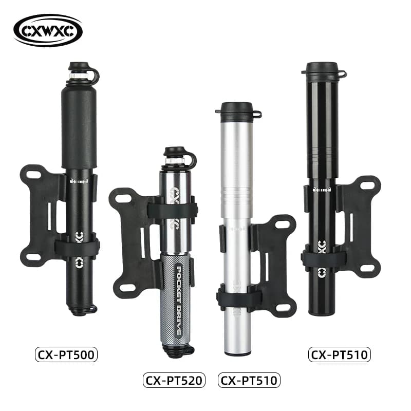 CXWXC Mini pneumatico pompa ad aria manuale Max 160Psi portatile Schrader Presta valvola gonfiatore in lega di alluminio ciclismo tubo nascosto pompa bici
