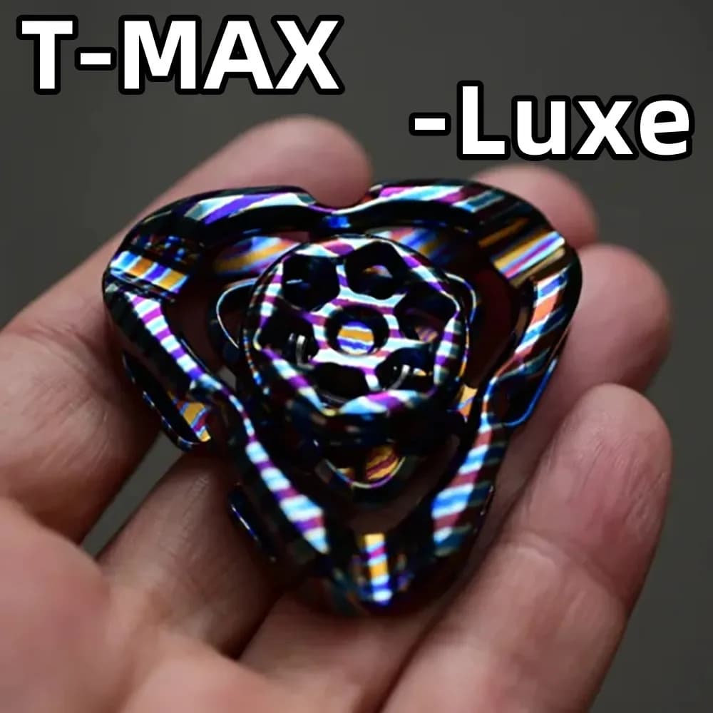 T-MAX EDC Luxe Fidget Spinner Materiali speciali Fidget Spinner a tre pale Push Feeling Gyro Gadget per alleviare l'ansia