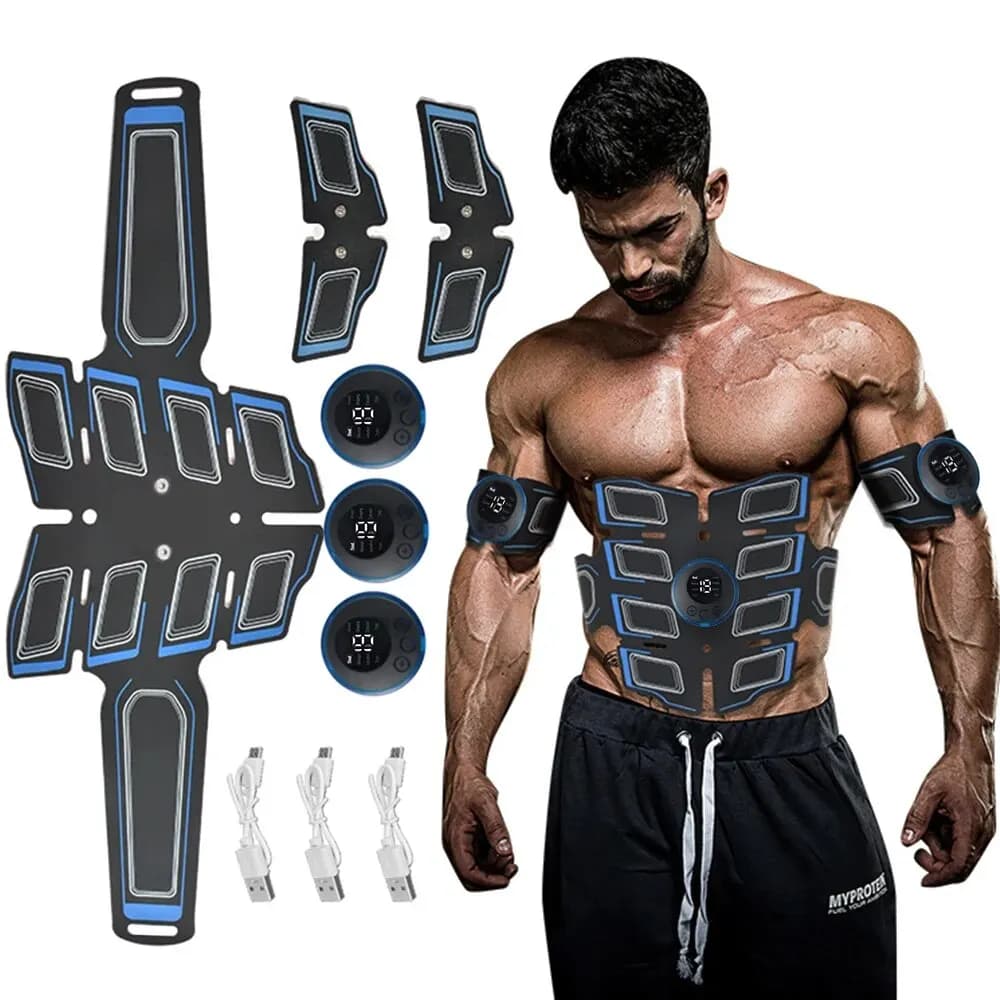USB Rechargeable Muscle Coach Abdominal Muscle Massage Abdominal Portable Exercise Belt Exercise Equipment for Fitness