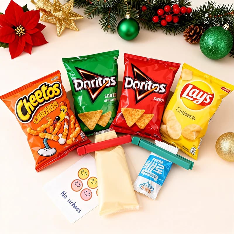 Confezione da 5 clip per sacchetti per alimenti, morsetti sigillanti resistenti per patatine, cereali, pasta, sigillante in plastica riutilizzabile per l'organizzazione di snack da cucina, multi-