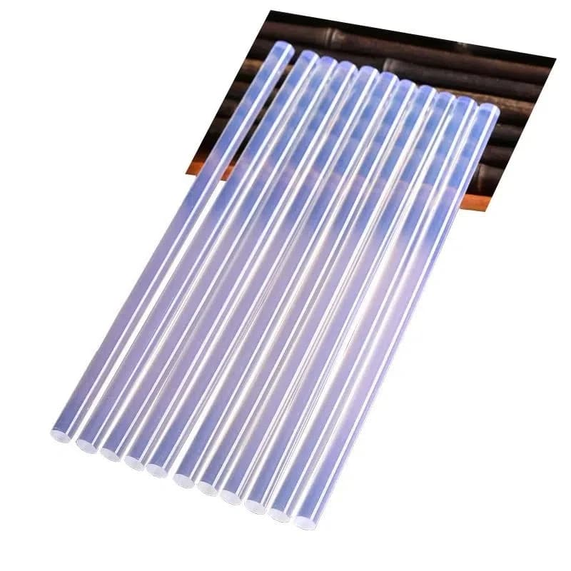 10 pz 7mm x 230mm Trasparente Pistola Hot Melt Colla Stick Home Power Pistola di Calore Adesivo Solido Fare Gioielli Regalo Giocattoli di Riparazione Strumenti