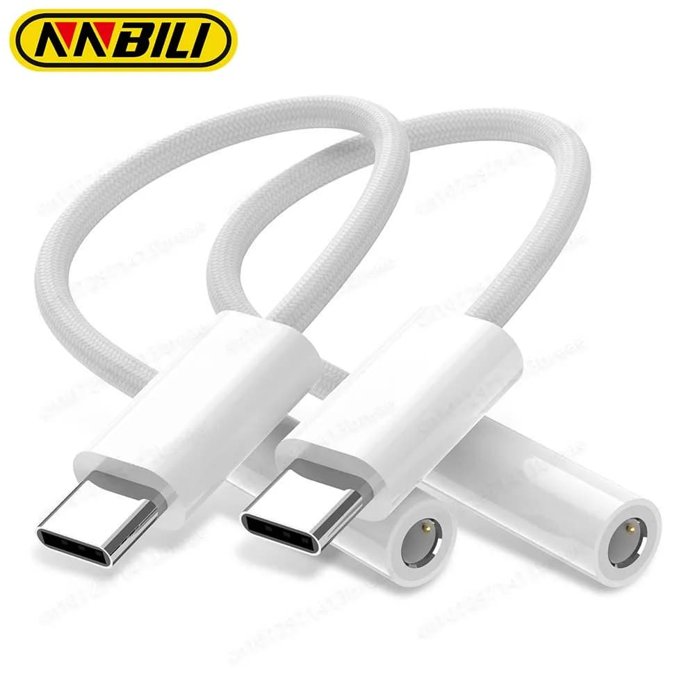 NNBILI 1-2PCS adattatore jack per cuffie da USB C a 3.5mm cavo Audio da USB C a Aux per iPhone 15 Pro Max iPad Pro MacBook Samsung