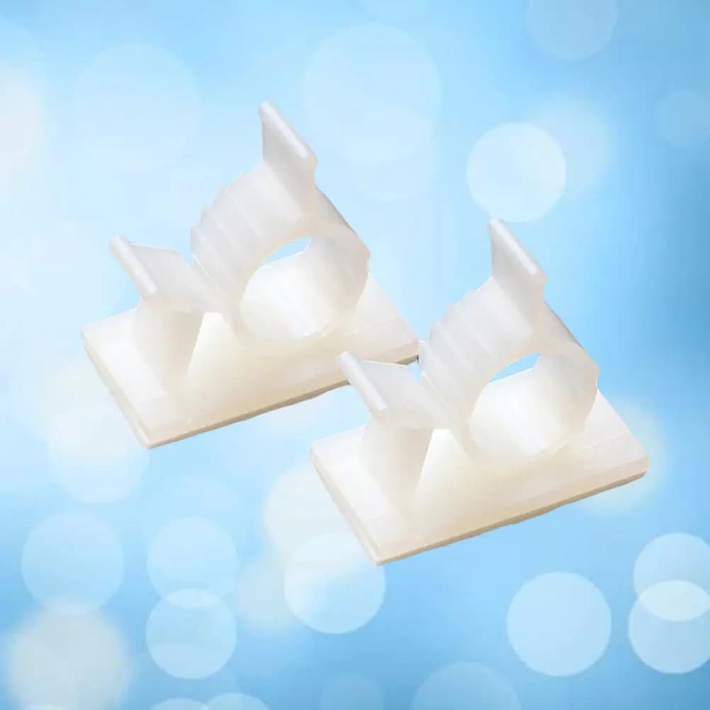 50 Pezzi Clip per Cavi Regolabili Autoadesivi, Supporti per Fili, Organizzatori per Cavi, Gestione Cavi per Scrivania, Computer, TV, Rete