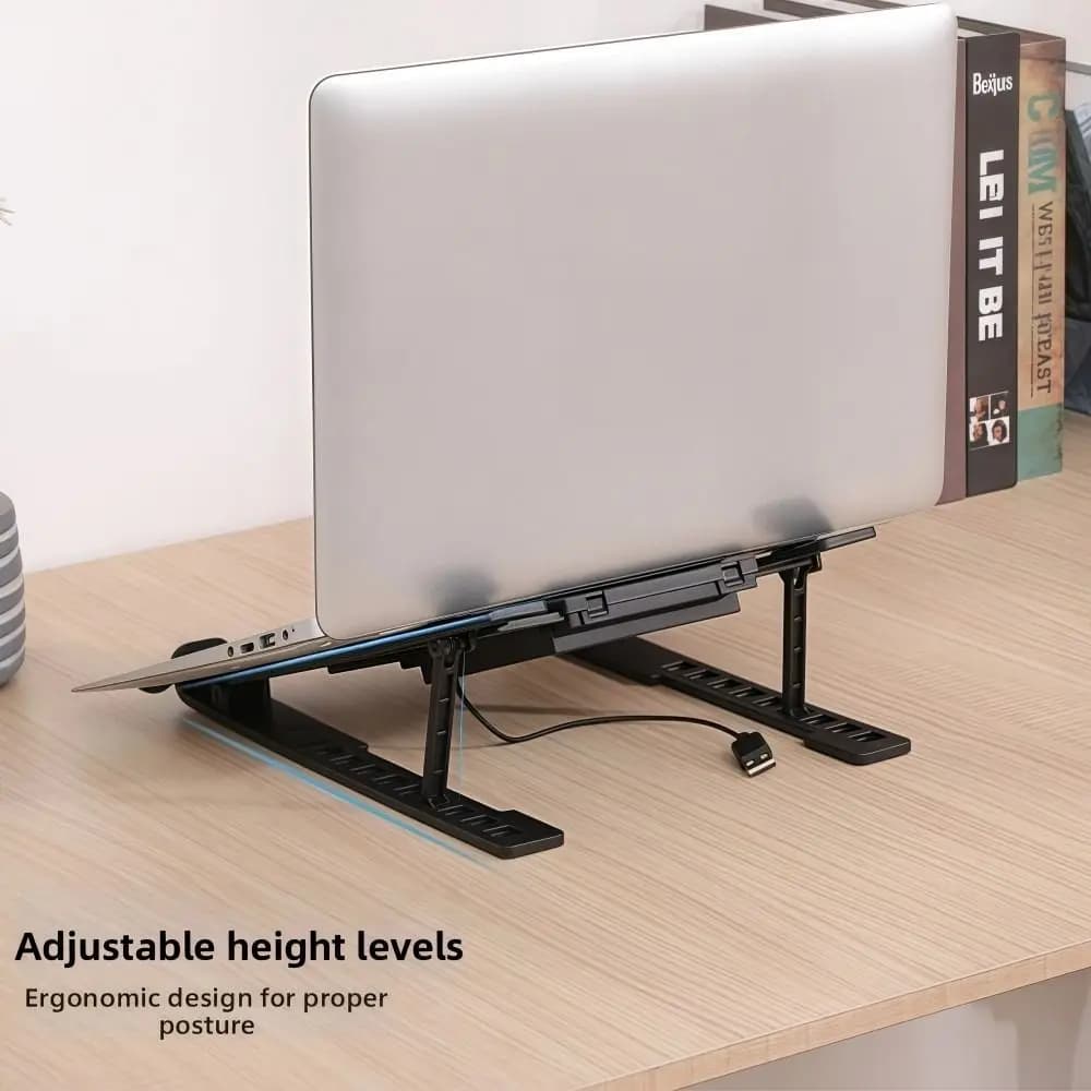 Universal Laptop Cooling Stand Adjustable Foldable Laptop Lift Stand Multi-High Adjustment Portable TabletPC Hanging Holder