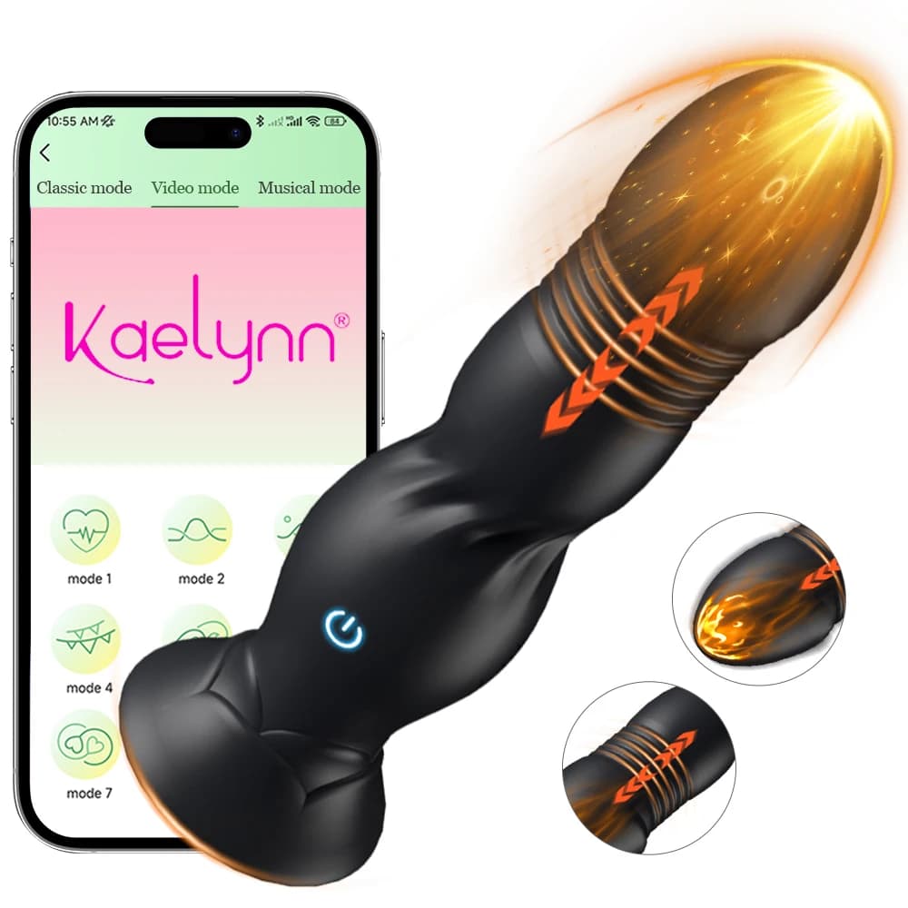 Senza fili Bluetooth telescopico vibrante maschio APP telecomando butt plug stimolatore del clitoride dildo massaggiatore della prostata giocattoli adulti del sesso