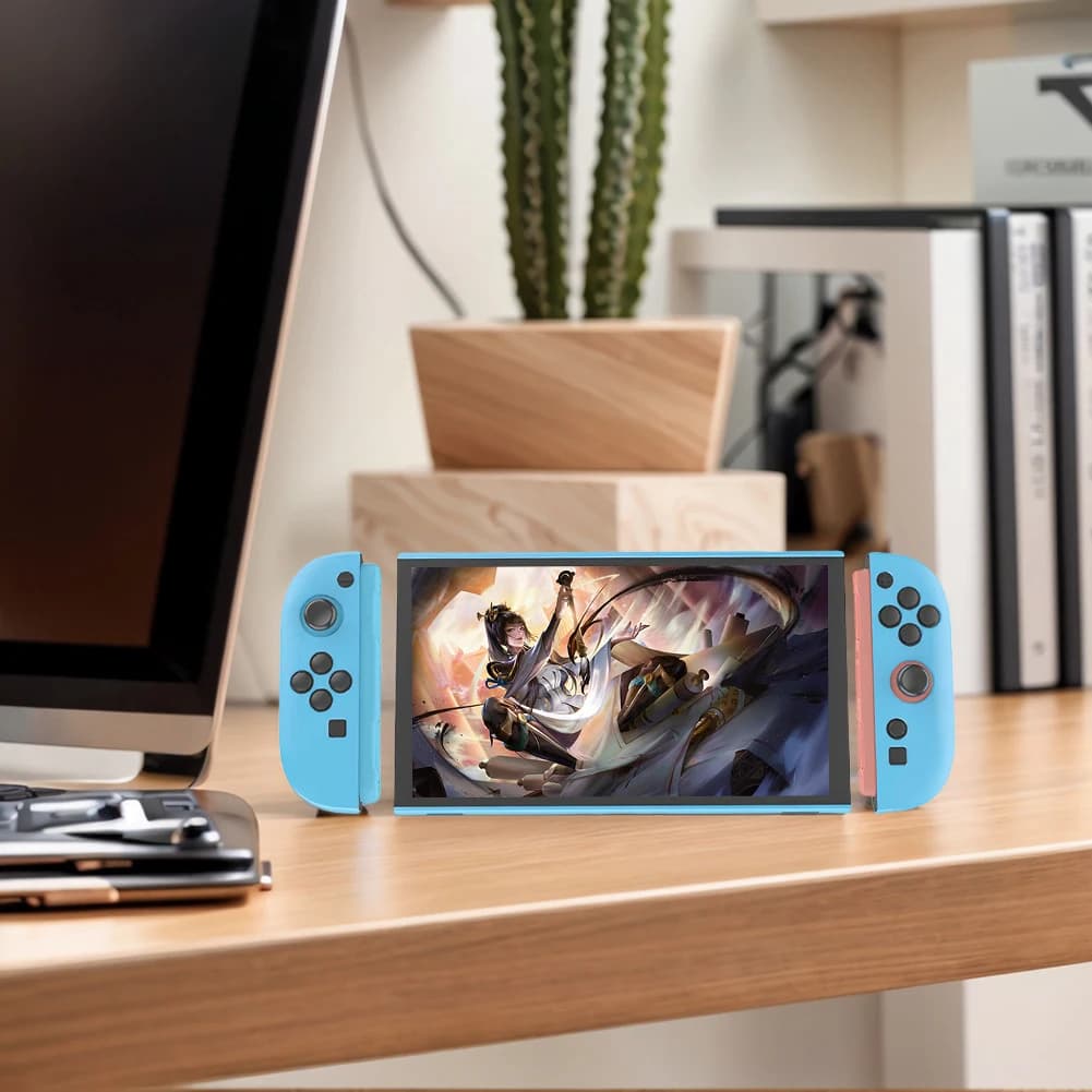 Custodia Protettiva Staccabile in TPU+PC Anti-caduta per Console da Gioco Portatile Switch 2