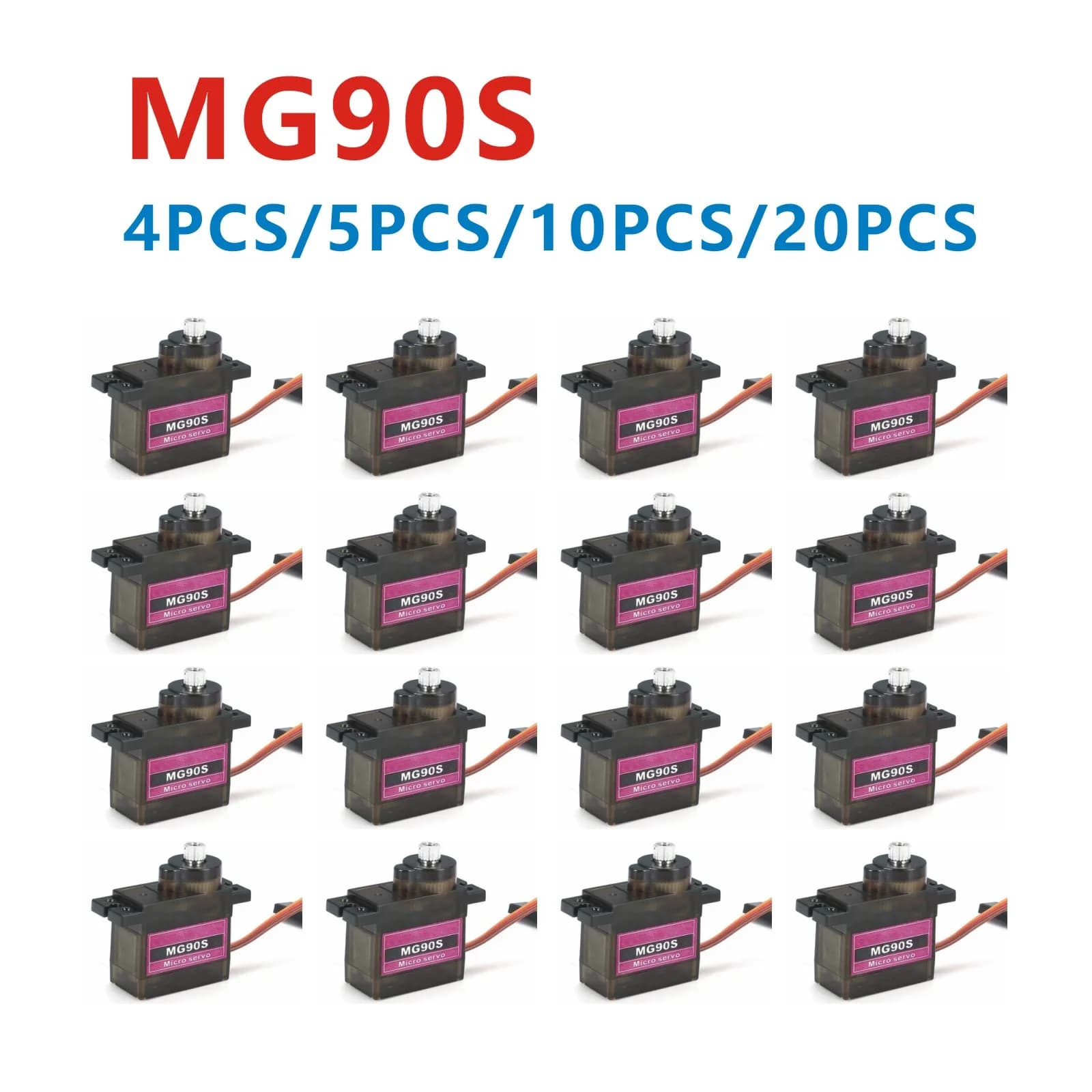 4/5/10/20 pz MG90S Metal Gear RC Micro Servo 13.4g motore per ZOHD Volantex aereo per RC elicottero auto modello di barca controllo del giocattolo