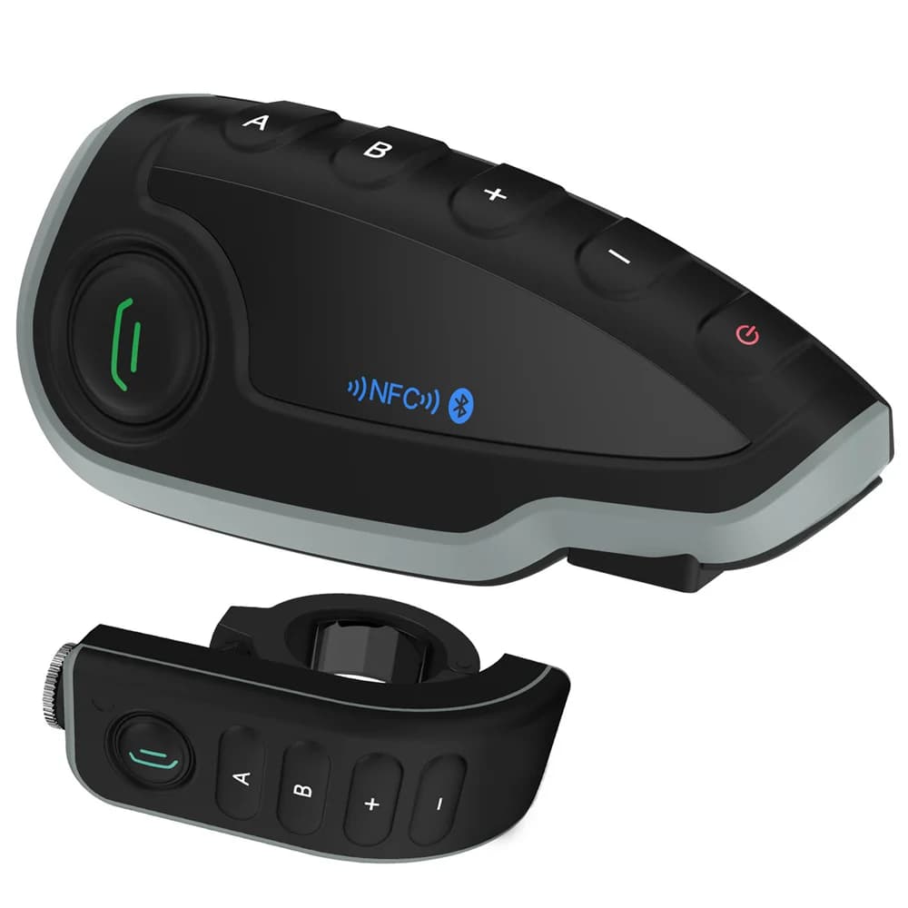 5 Piloti V8 Casco interfono compatibile Bluetooth NFC Manubrio moto Comunicatore telecomando Casco Auricolare con radio FM
