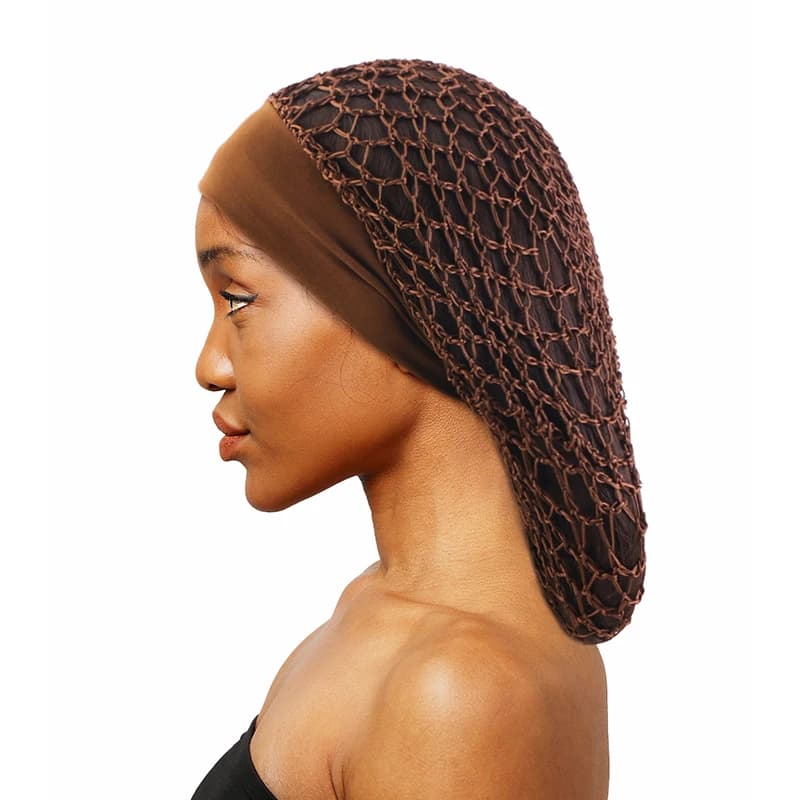 Women's wide elastic band for crochet hair, mesh net, wig headdress, care, night cap, wrapping pocket, Dreadlock headdress