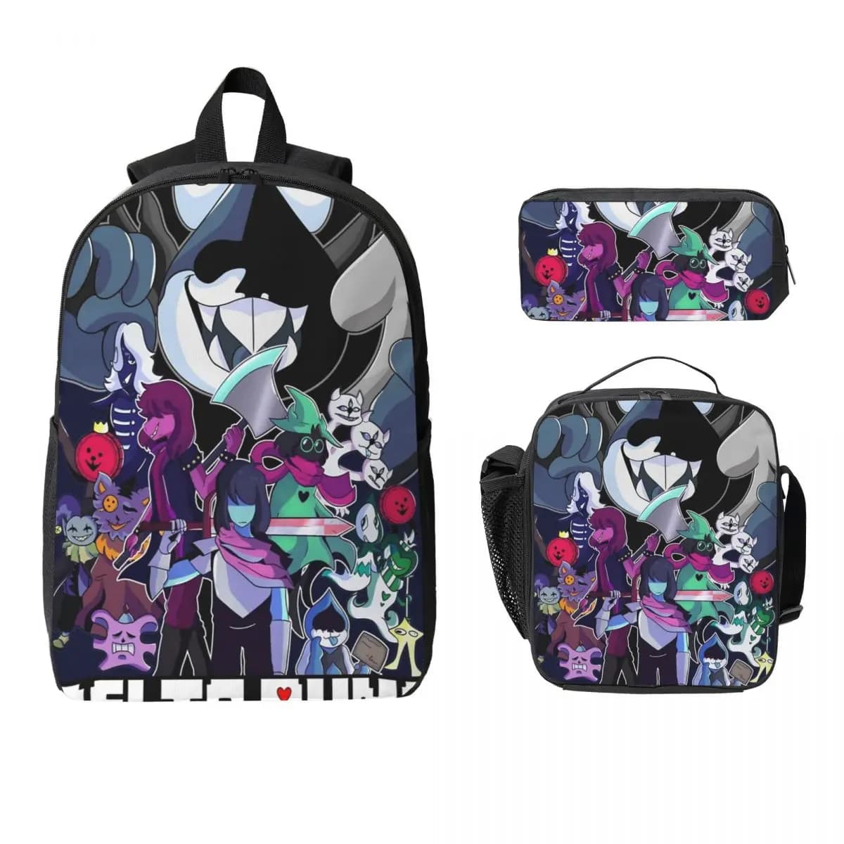 Delta Rune Art Design Kids Backpack Lunch Box Pencil Boxes for Boys Girls Backpacks School bag Bookbag Set