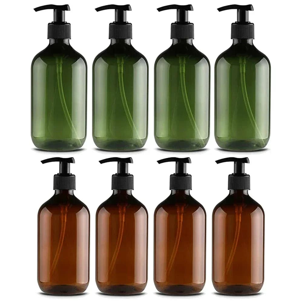 4PCS 500ML Portable Empty Pump Dispenser Bottles Shampoo Lotion Durable Refillable Containers For Liquid Bathroom Soap Bottles
