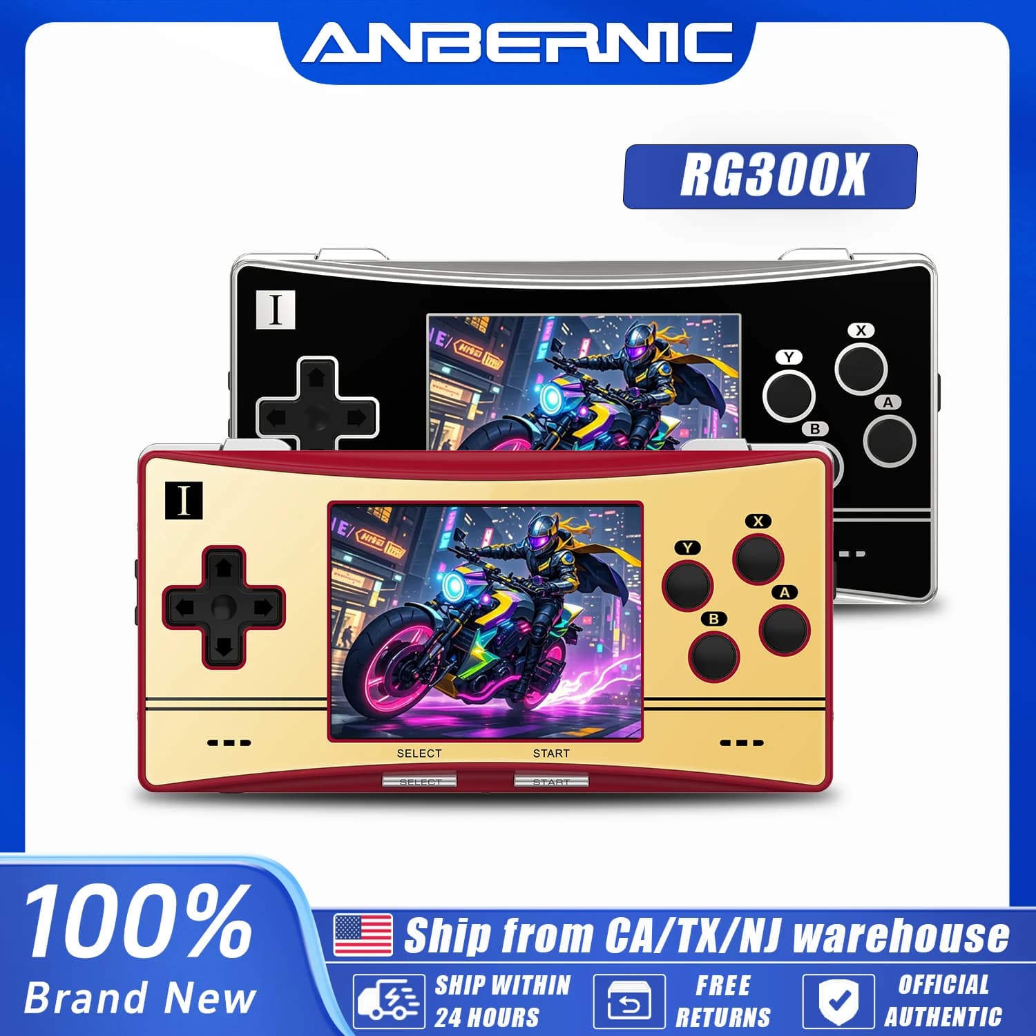 Anbernic RG300X Retro Handheld Game Console Mini Video Game Player Support HD Out Built In 64G Kids Gift Linux