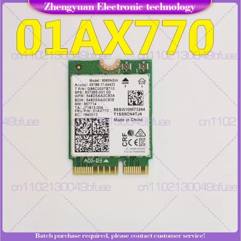 Per Lenovo ThinkPadP52 P72 L390 X1 P1 9560 scheda di interfaccia di rete wireless modulo Bluetooth 01AX770