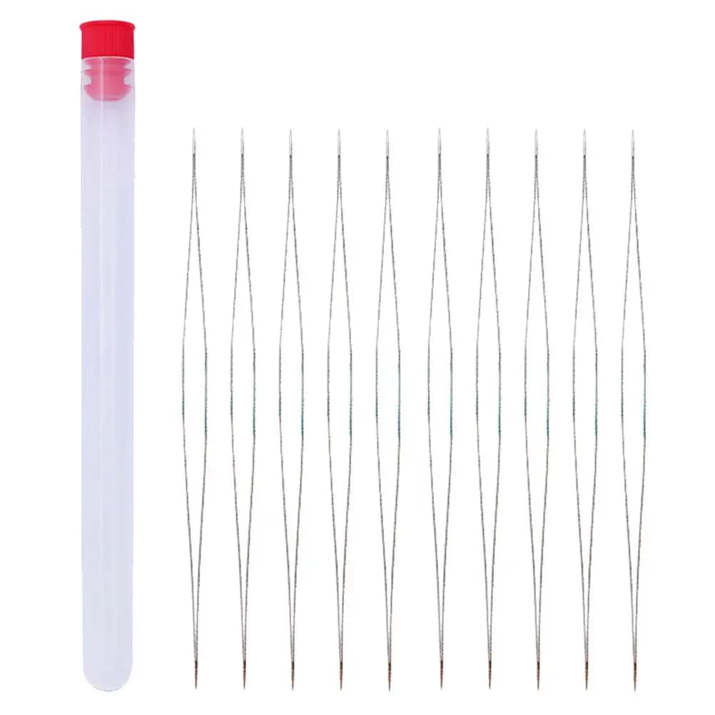 Set di 1 Ago per Perline in Acciaio Inossidabile Ultra Sottile e Lungo, Kit di Strumenti per Cucito Fai-da-Te per Infilare Perline e Creare Gioielli