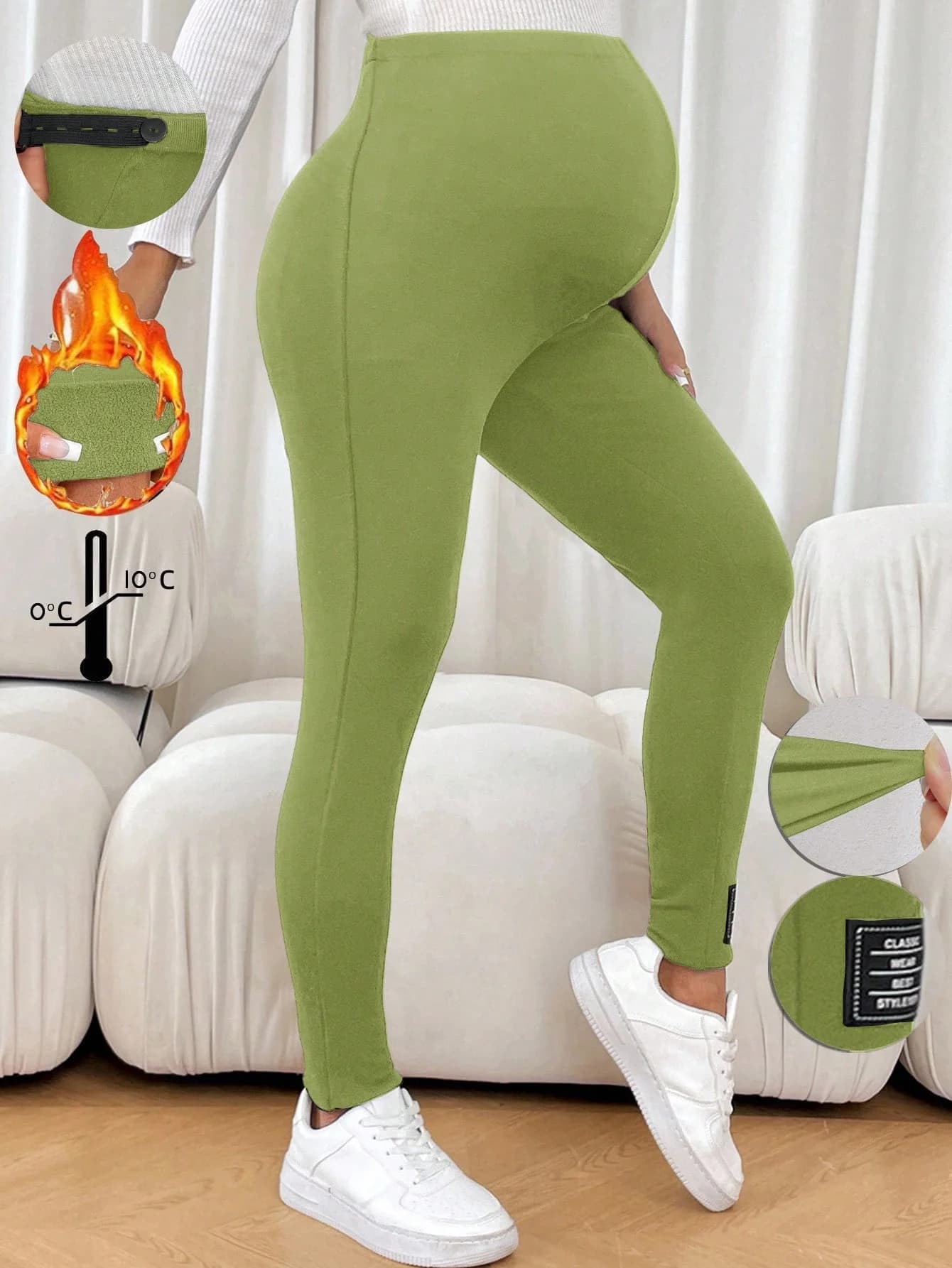 Pregnancy yoga pants, high waist, seamless, maternity leggings for women, snug, solid color, sporty, dopamine-boosting, warm.