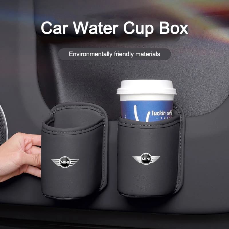 Car Door Water Cup Holder Back Seat Drink Rack Storage For MINI Cooper One JCW Works Clubman R55 R56 F55 F56 R57 R58 R59 R60 R50