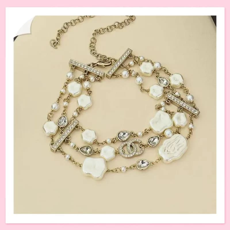 Nuova Collana Corta in Resina Effetto Nuvola con Perle e Cristalli a Goccia, Placcata Oro, con Diamanti, Catena per Maglione, Collana Premium da Donna