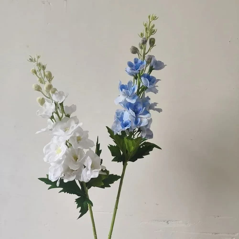 72cm Artificial Delphinium Flower Moisturizing Lifelike Delphinium Stem Real Touch Simulation Flower Photography Prop