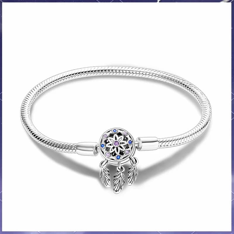 New classic fashion dream catcher snake bone basic chain bracelet suitable for original charm women's jewelry