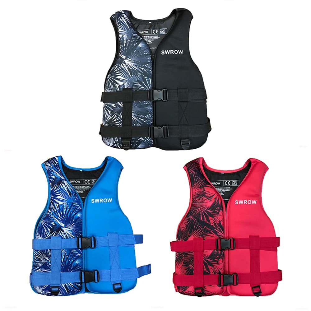 Giubbotto di salvataggio per adulti Giubbotto con stampa in neoprene Sport acquatici Kayak Canottaggio Surf Rafting Pesca Accessori per barche di sicurezza