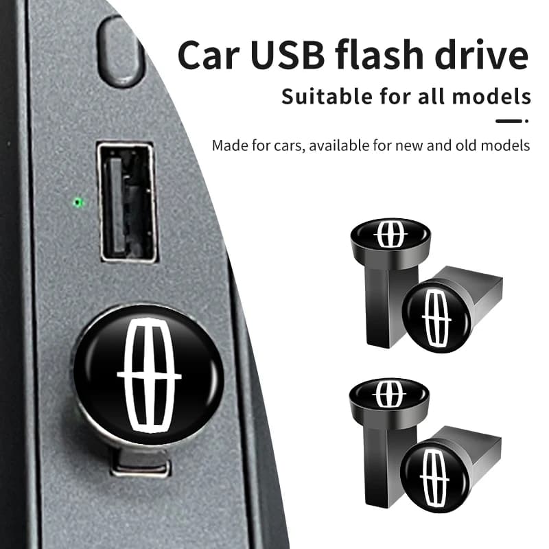Auto USB Flash Drive Memoria di Stoccaggio Portatile Adesivo 32G/64G/16G Per Lincoln Nautilus Aviator Navigator MKZ MKX Continental