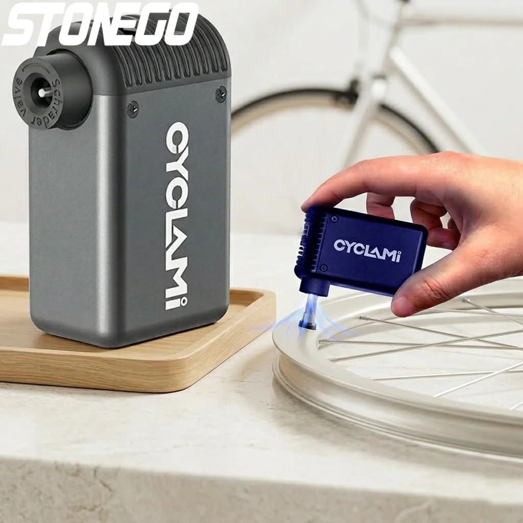 Pompa Elettrica Portatile ad Alta Pressione per Biciclette, Gonfiatore Compatto da Viaggio per Accessori Bici