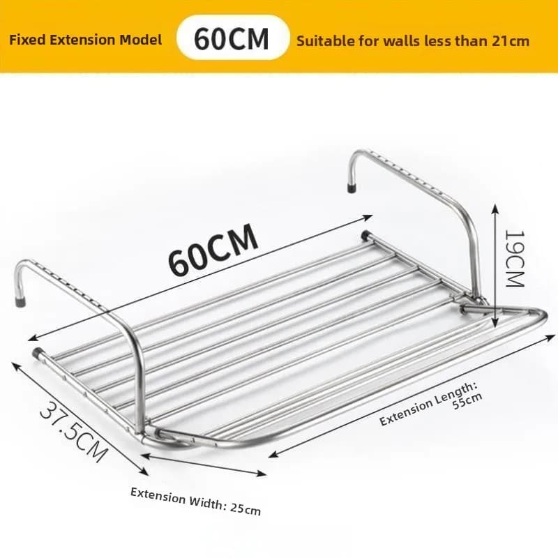 Stendibiancheria da Esterno per Balcone, Stendino per Radiatore, Organizzatore Portaoggetti, Appendiabiti in Plastica, Design Creativo, Struttura Antiscivolo