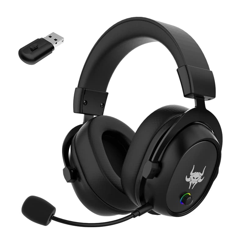 Cuffie sportive overhead wireless 2.4G di fascia alta con cuffie da gioco bianche Bluetooth con cuffie con cancellazione del rumore con microfono