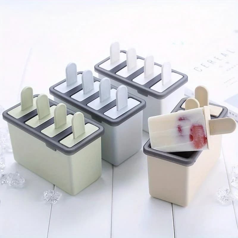 Set di stampi per ghiaccioli per gelato in famiglia, 4 ghiaccioli fatti in casa, utilizzati per realizzare modelli di gelato per bevande fredde