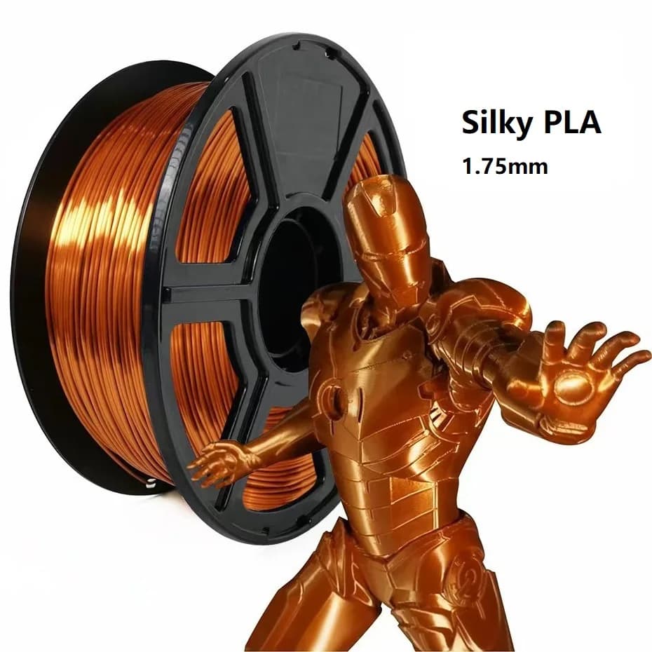 3D Printer Filament Silk PLA 1,75 mm 250 g/500 g/1 kg Glossy metallic sensation 3D printing material Purple/black gold silver