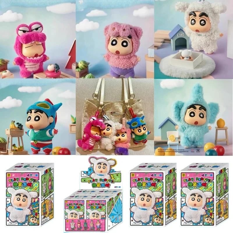 Hot Crayon Shin-Chan Blind Box Costume Party Series Bambola in vinile Anime Action Figure Collezione di scatole misteriose Modello giocattolo regalo
