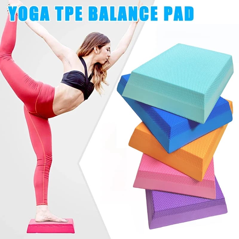 Balance Pad Board TPE Yoga Mat Stability Cushion Exercise Trainer for Ankle Core Stability Training Training