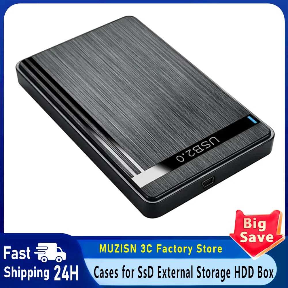 Box esterno per HDD/SSD da 2.5 pollici SATA a USB 3.0 con cavo USB 3.0/2.0 in ABS