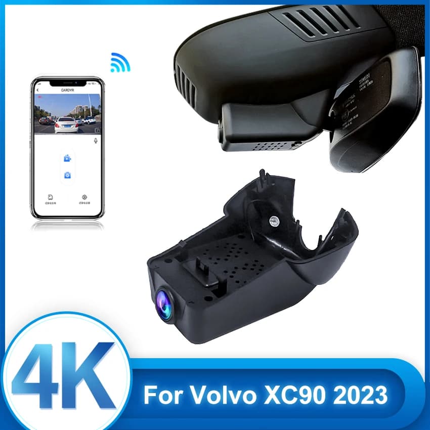 New! Hidden UHD 2160P Plug and play Car Wifi DVR Video Recorder Dash Cam Camera For Volvo XC90 2023,4K DashCam,Car Accessories