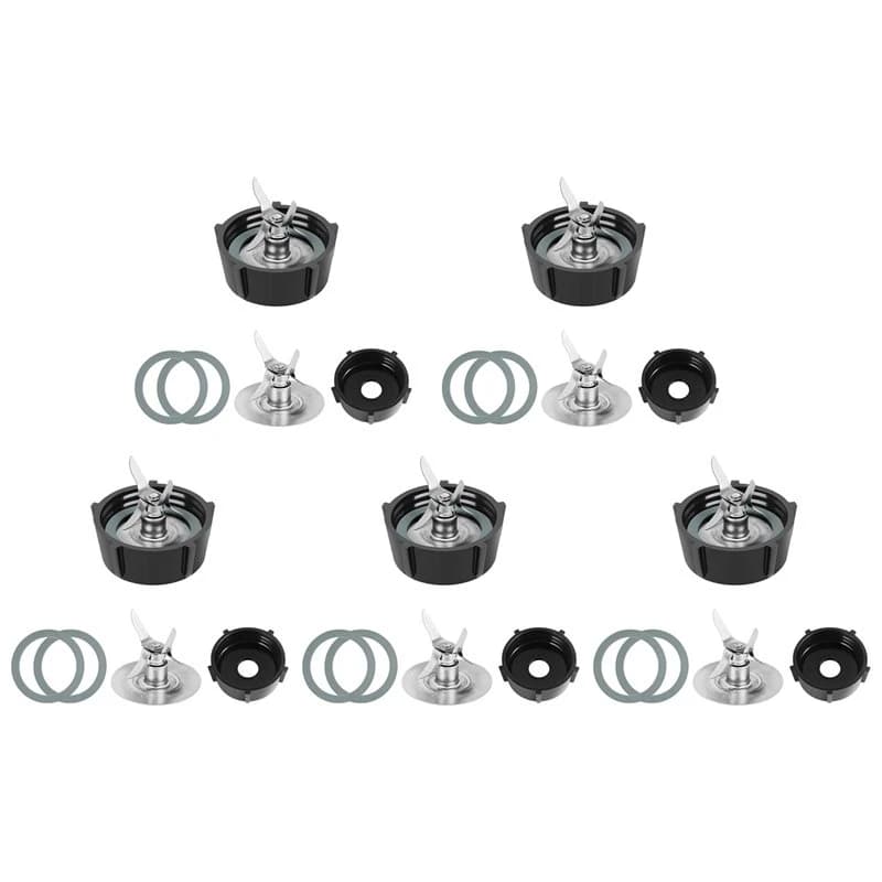 A29R 5X For Oster Osterizer Blender Blades With Blender Jar Bottom & 4Point Fusion Blade 4961 & 10X O Ring Rubber Seal Gasket