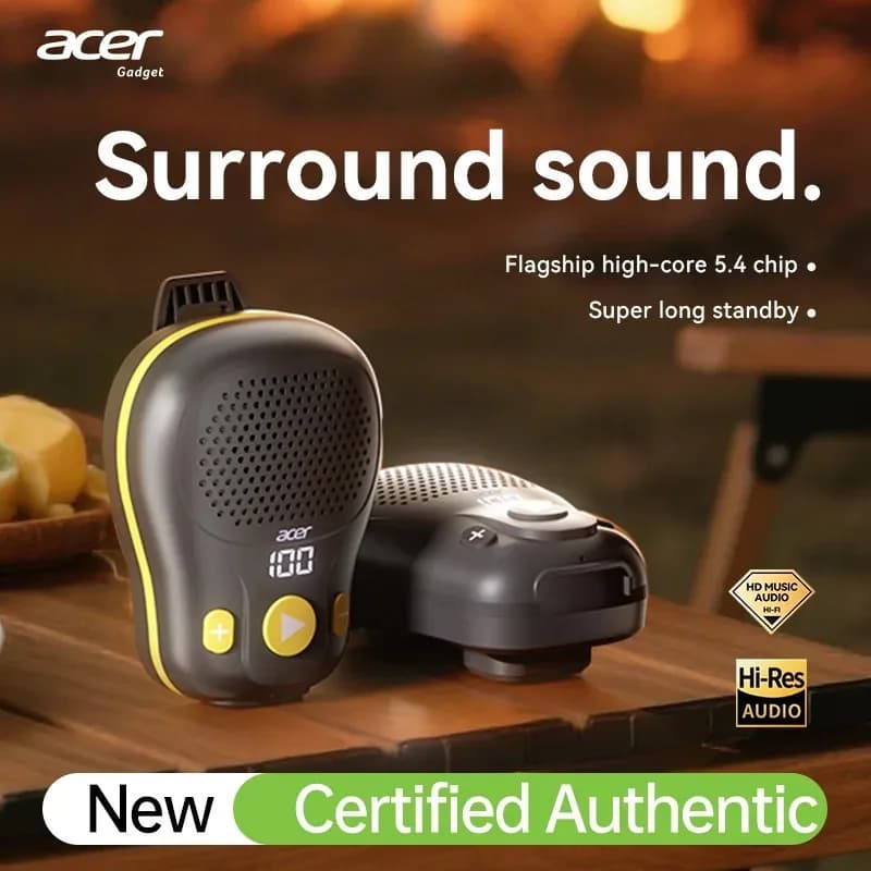 Acer Osk248 Wireless Speaker, Portable and Wearable, High-Quality Mini Speaker with Call Microphone, Stereo Surround Sound