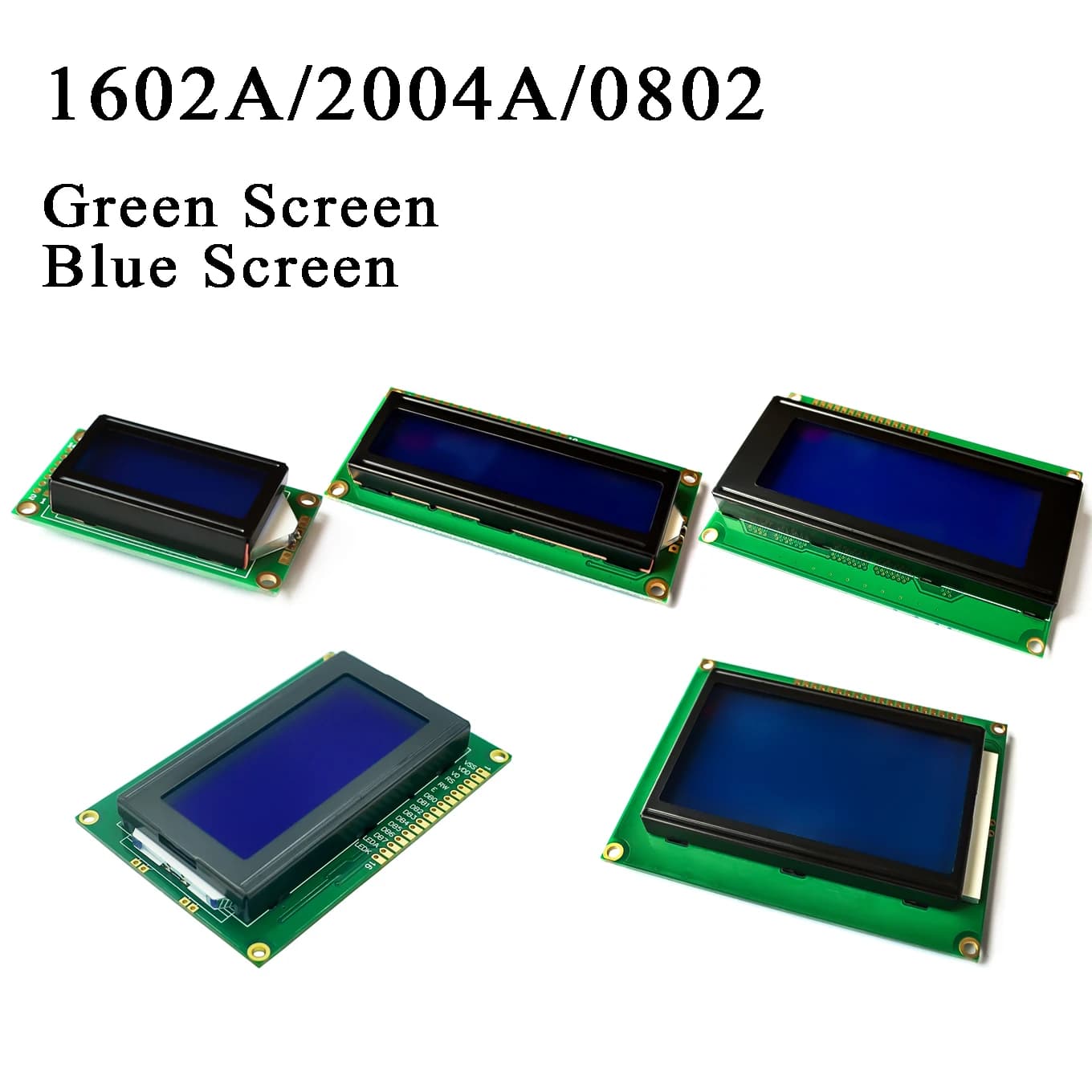 LCD2004A schermo verde LCD1602A LCD0802A modulo LCD per arduino schermo verde 2004A 1602A schermo blu LCD 5V LCD 20X4