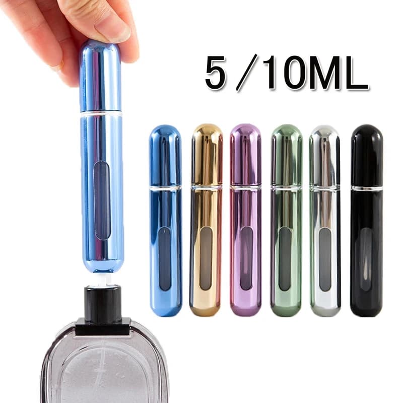 5ml/10ml Mini Lower Filling Pump Portable Perfume Bottle Bouquet Sample Bouquet Spray Reusable Cosmetic Containers Vacuum Set