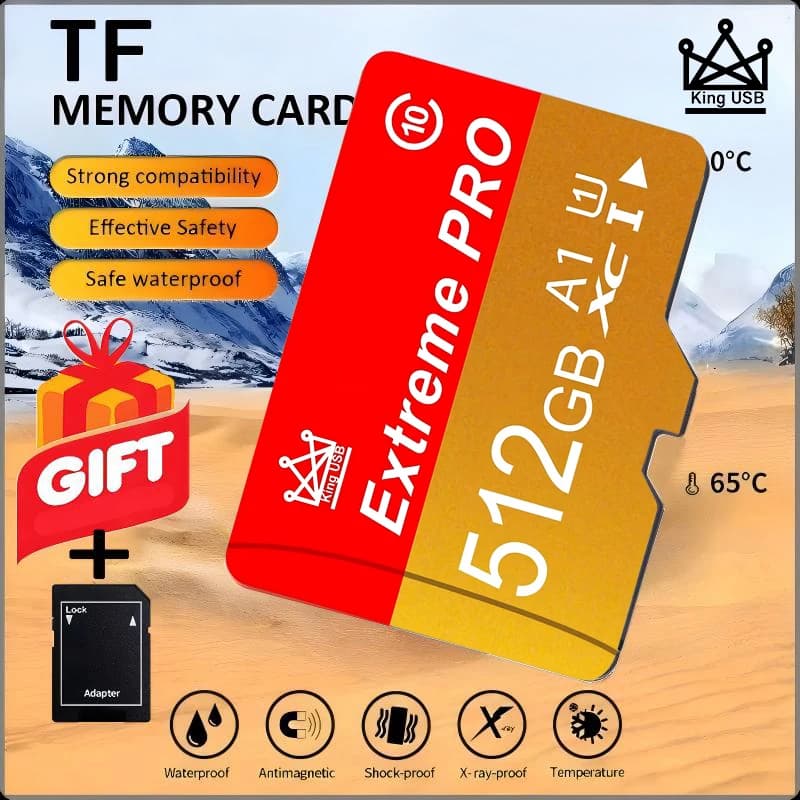 Newest Memory 256GB Original Mini SD Card U1 64GB 32GB 16GB 8GB Flash 4K Ultra HD TF Cards For Phone Tablet
