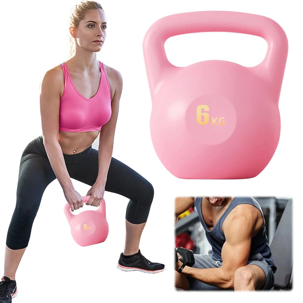 2-6kg Water-filled Kettlebell Soft Kettlebell Ajustable Shock-Proof Dumbbell Weights Anti Slip Grip Hand Weights for Training