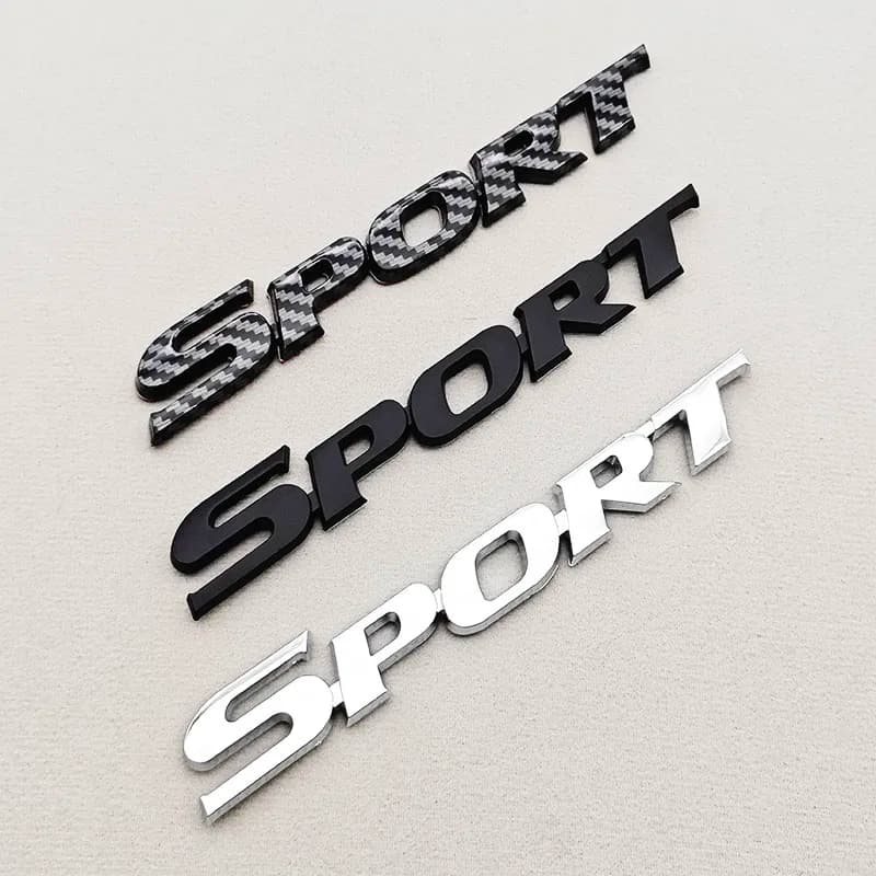 3D ABS Chrome Car Letters Logo SPORT Badge Sport Stickers Car Rear Trunk Emblem For Toyota Camry RAV4 Corolla Yaris Accessories