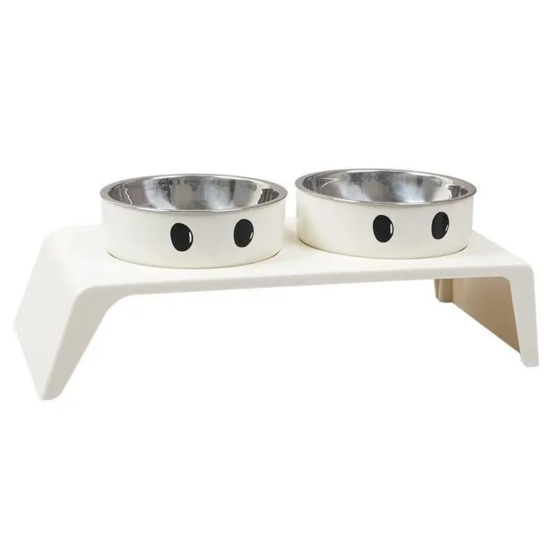Elevated Pet Feeder Raised Stand With Double Stainless Steel Food Water Bowls For Small Medium Large Dogs Cats abs