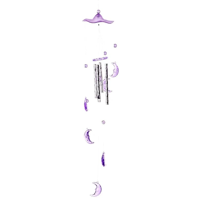 Decorative Metal and Acrylic Wind Chime for Home Garden Balcony Porch Hanging Ornament with Melodic Tube Bells
