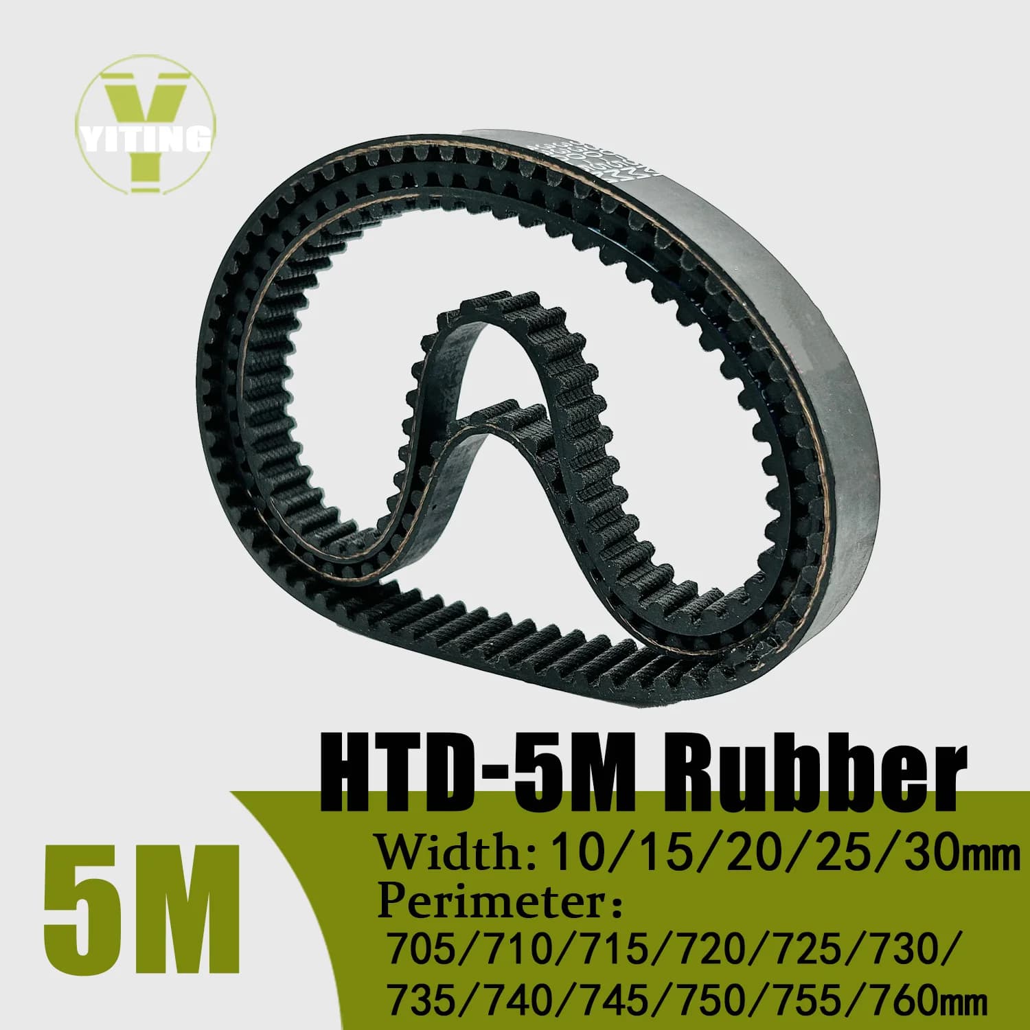 5M HTD cinghia dentata lunghezza 705/710/715/720/725/730/735/740/745/750/755/760mm larghezza 10/15/20/25/30mm cinghie sincrone chiuse HTD5M
