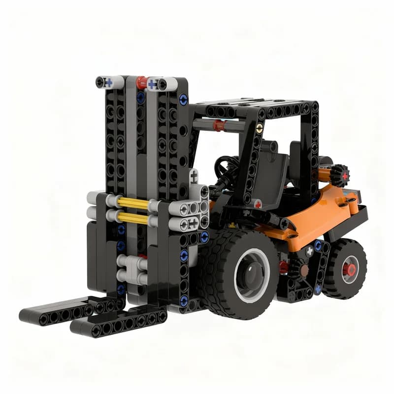 380pcs MOC Forklift 1 Scale Technical Model Toy Building Blocks Architecture Christmas Gift DIY Creative Birthday Kids Idea