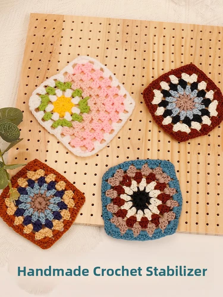 Hand Knitting Positioning Board Flower Piece Yarn Crochet Tool Grandmother Grid Hexagon Position Board Hook Knitting Shaper