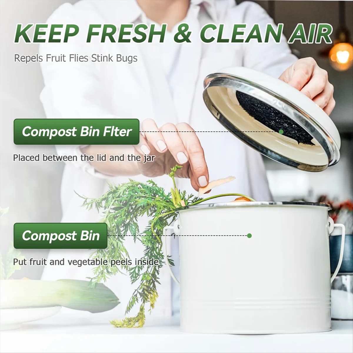N37R_Filtro per bidone composto, filtri da 6,7 pollici per secchio per compost da cucina domestico