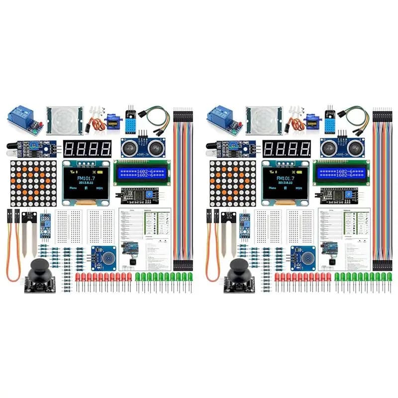 Kit Starter ABKN-2X per Arduino, Kit R3 Nano V3.0 Mega 2560 Mega 328, Kit Progetto Compatibile con Arduino IDE