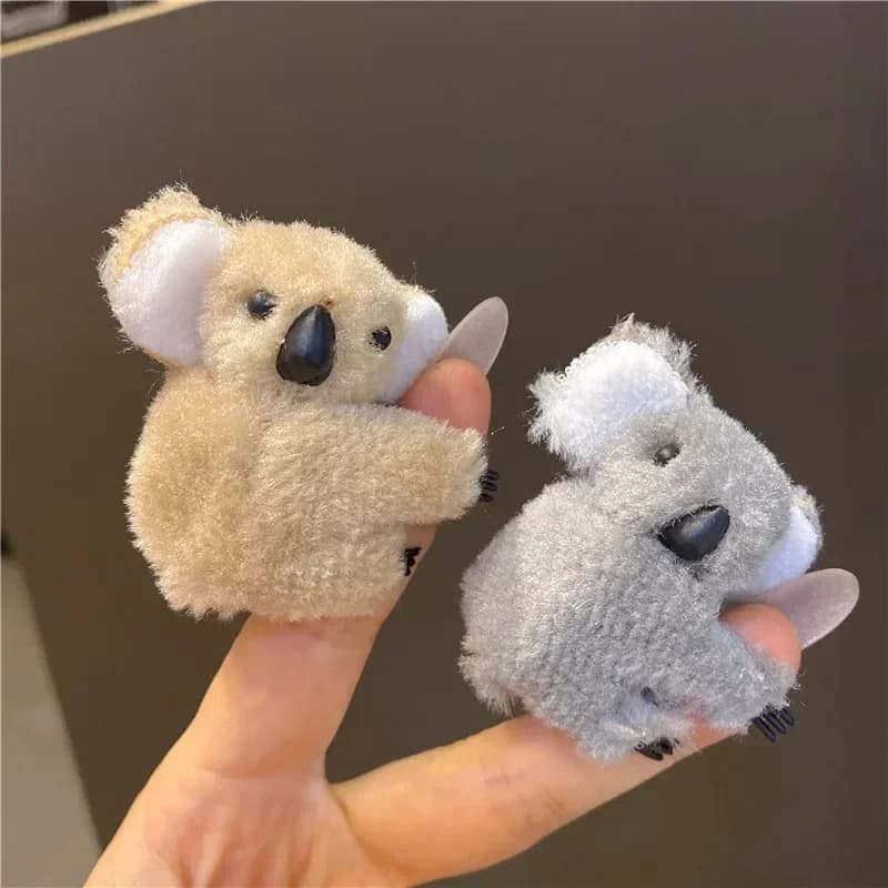 Koala Cute Plush Interior Decoration for Car Automatic Retrovisor Mirror Control Screen Decoration Visiera Sunshade Clip for Card Accessories for Car Gift